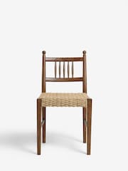 Nina Campbell Set of 2 Dark Wood Effect Alder Dining Chairs - Image 4 of 7