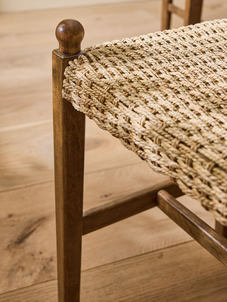 Nina Campbell Dark Wood Effect Alder Dining Bench - Image 2 of 7