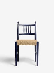 Nina Campbell Set of 2 Navy Blue Alder Dining Chairs - Image 4 of 7