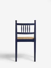 Nina Campbell Set of 2 Navy Blue Alder Dining Chairs - Image 7 of 7