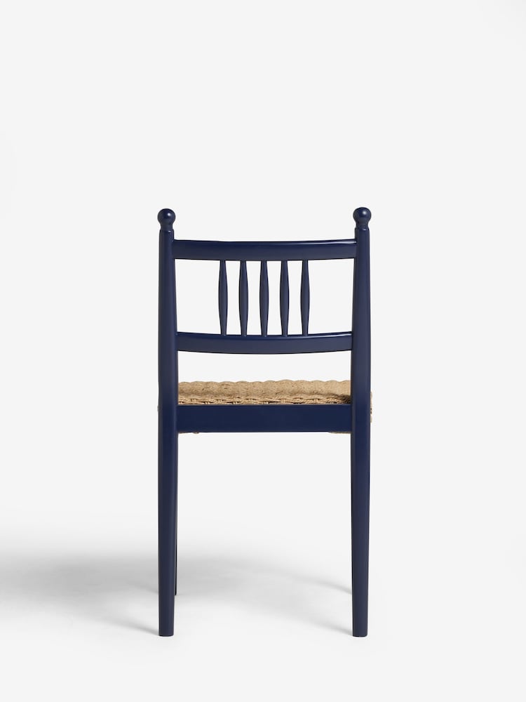 Nina Campbell Set of 2 Navy Blue Alder Dining Chairs - Image 7 of 7