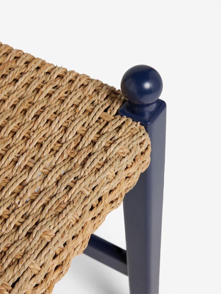 Nina Campbell Navy Blue Alder Dining Bench - Image 6 of 6