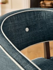 Nina Campbell Indigo Blue Dining Chairs - Image 2 of 8