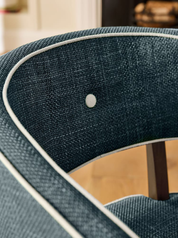 Nina Campbell Indigo Blue Dining Chairs - Image 2 of 8 Nina Campbell Indigo Blue Dining Chairs - Image 2 of 8