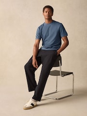 Blau - Smart Textured T-Shirt - Bild 2 von 8