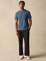 Blau - Smart Textured T-Shirt - Bild 5 von 8