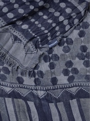 FatFace Navy Floral Jaquard Scarf - Image 2 of 2
