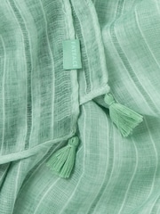 FatFace Green Haze Semi Plain Lightweight Scarf - Image 2 of 2