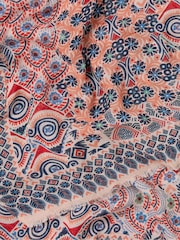 FatFace Pink Patchwork Printed Lightweight Scarf - Image 2 of 3