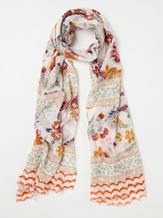 FATFACE leve estampado Wilding Scarf - Imagem 1 de 2