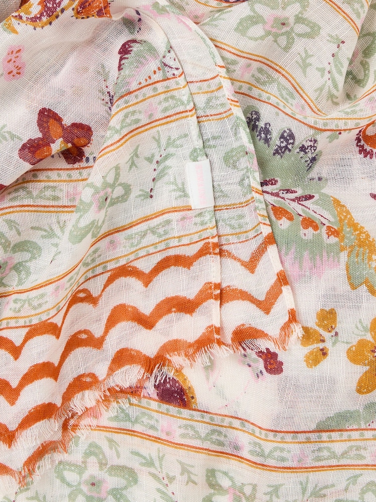 FATFACE leve estampado Wilding Scarf - Imagem 2 de 2