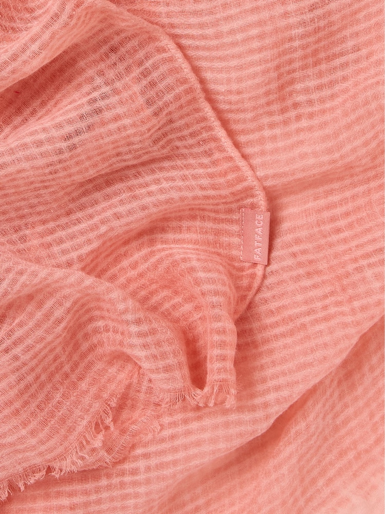FatFace Coral Pink Semi Plain Lightweight Scarf - Image 2 of 2