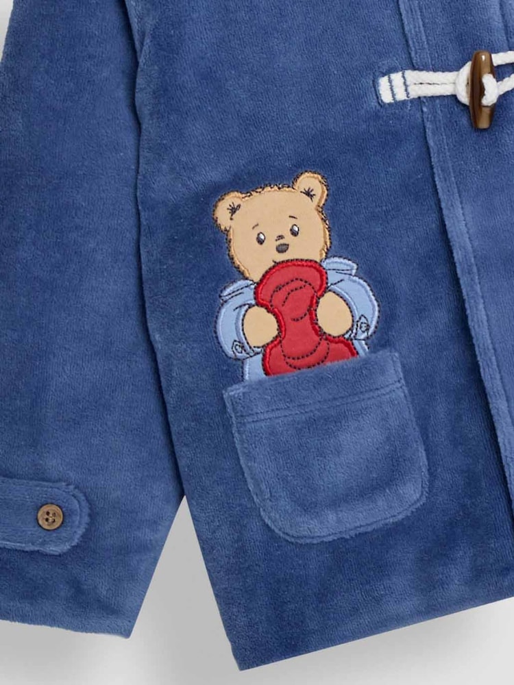 JoJo Maman Bébé Navy Paddington Appliqué Duffle Coat - Image 4 of 4