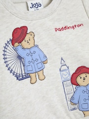 JoJo Maman Bébé Natural Paddington Appliqué Sweatshirt & Leggings Set - Image 7 of 7