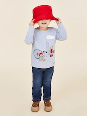 JoJo Maman Bébé Blue Paddington Appliqué T-Shirt - Image 2 of 6