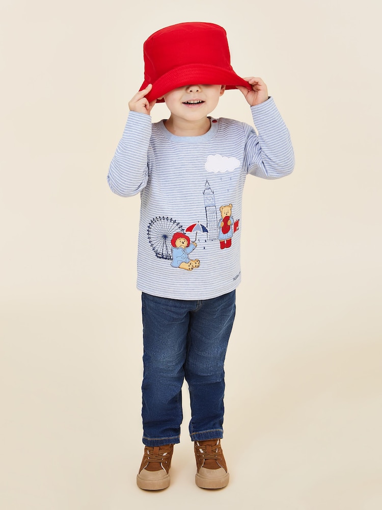 JoJo Maman Bébé Blue Paddington Appliqué T-Shirt - Image 2 of 6