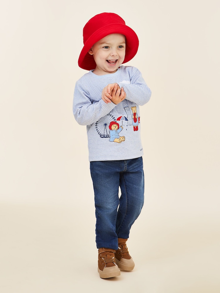 JoJo Maman Bébé Blue Paddington Appliqué T-Shirt - Image 3 of 6