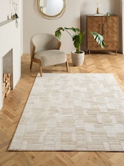 Mid Natural Minimalist Block Rug - Image 1 of 4