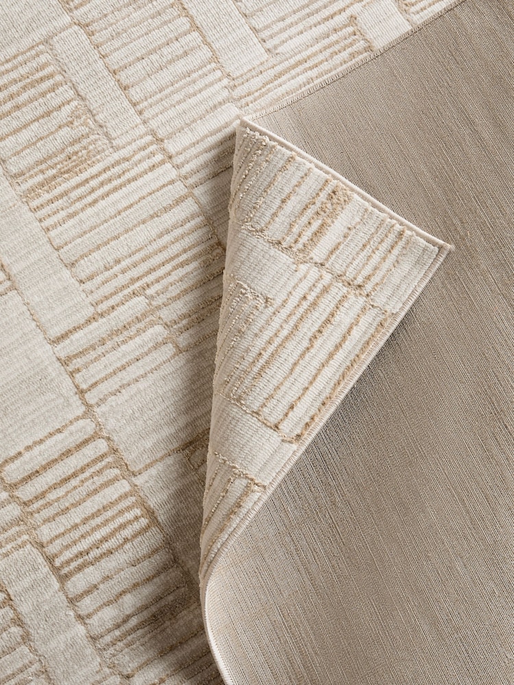 Mid Natural Minimalist Block Rug - Image 4 of 4