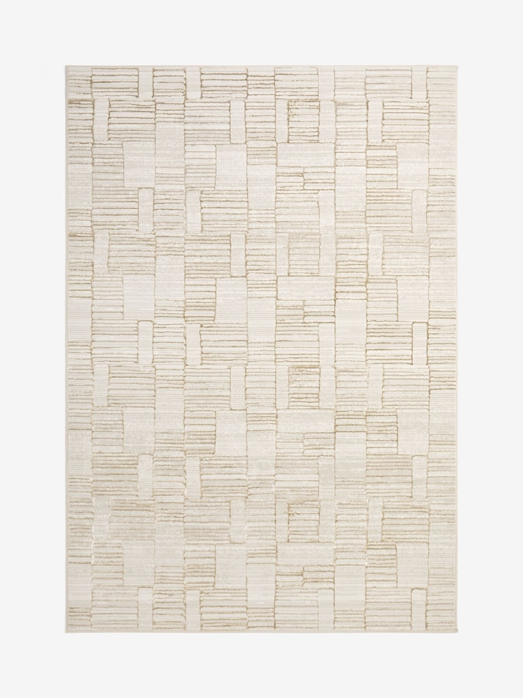 Mid Natural Minimalist Block Rug - Image 5 of 5