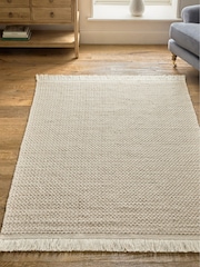 Ivory Hopsack Weave Rug - Image 1 of 5