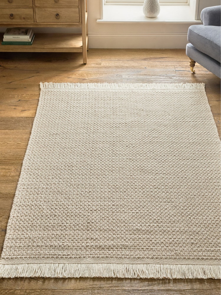 Ivory Hopsack Weave Rug - Image 1 of 5