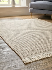 Ivory Hopsack Weave Rug - Image 2 of 5