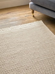 Ivory Hopsack Weave Rug - Image 3 of 5