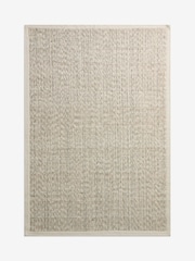 Light Natural Cotton Tape Border Rug - Image 5 of 5