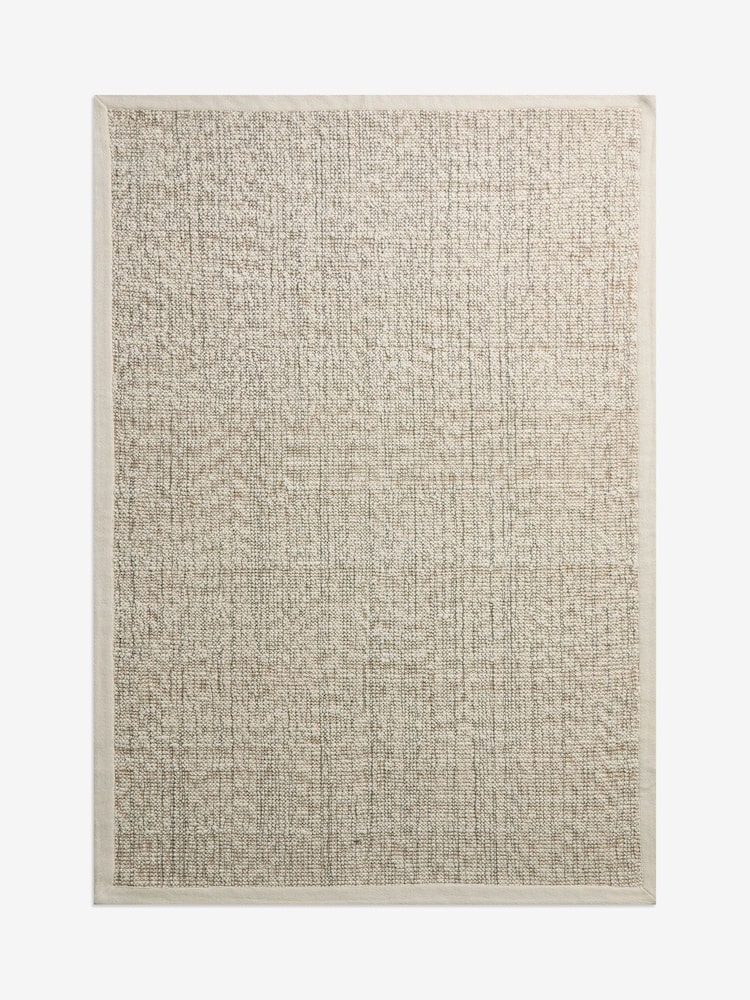 Light Natural Cotton Tape Border Rug - Image 5 of 5