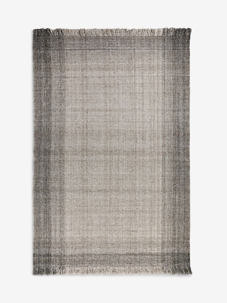 Grey Border Basket Weave Rug - Image 5 of 5