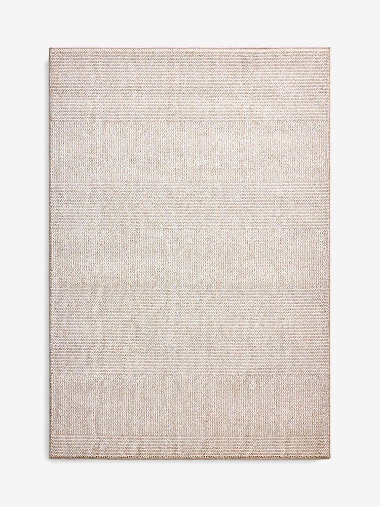 Mid Natural Albie Texture Stripe Rug - Image 2 of 5