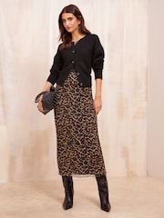 Friends Like These Chiffon Bias Animal Maxi Fuste - Image 3 of 5