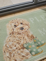 Sage Green Washable Cockapoo Doormat - Image 2 of 3