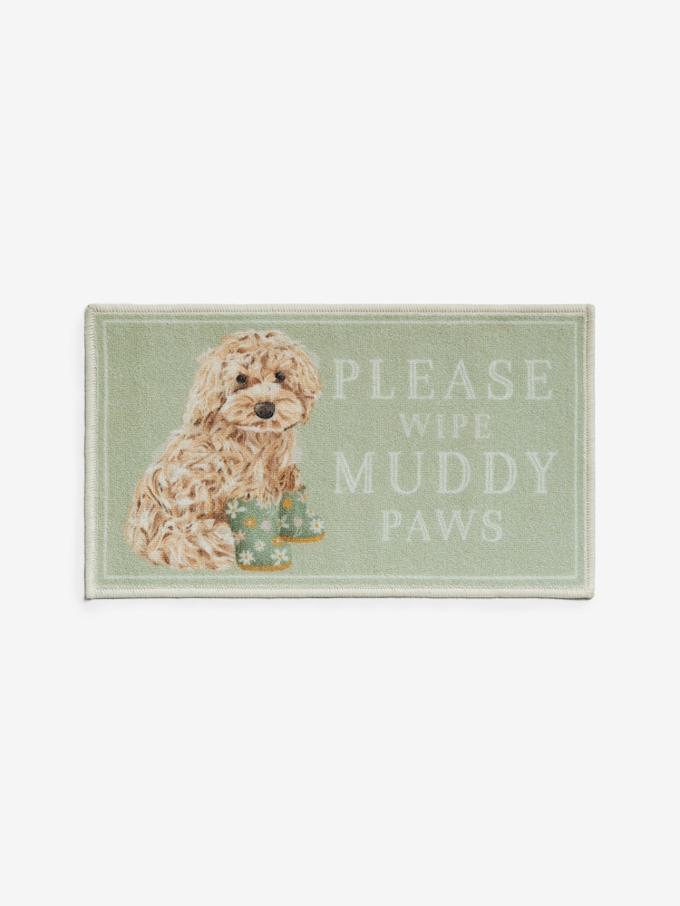 Sage Green Washable Cockapoo Doormat - Image 3 of 3
