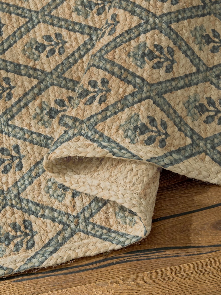 Natural Floral Printed Jute Doormat - Image 6 of 10