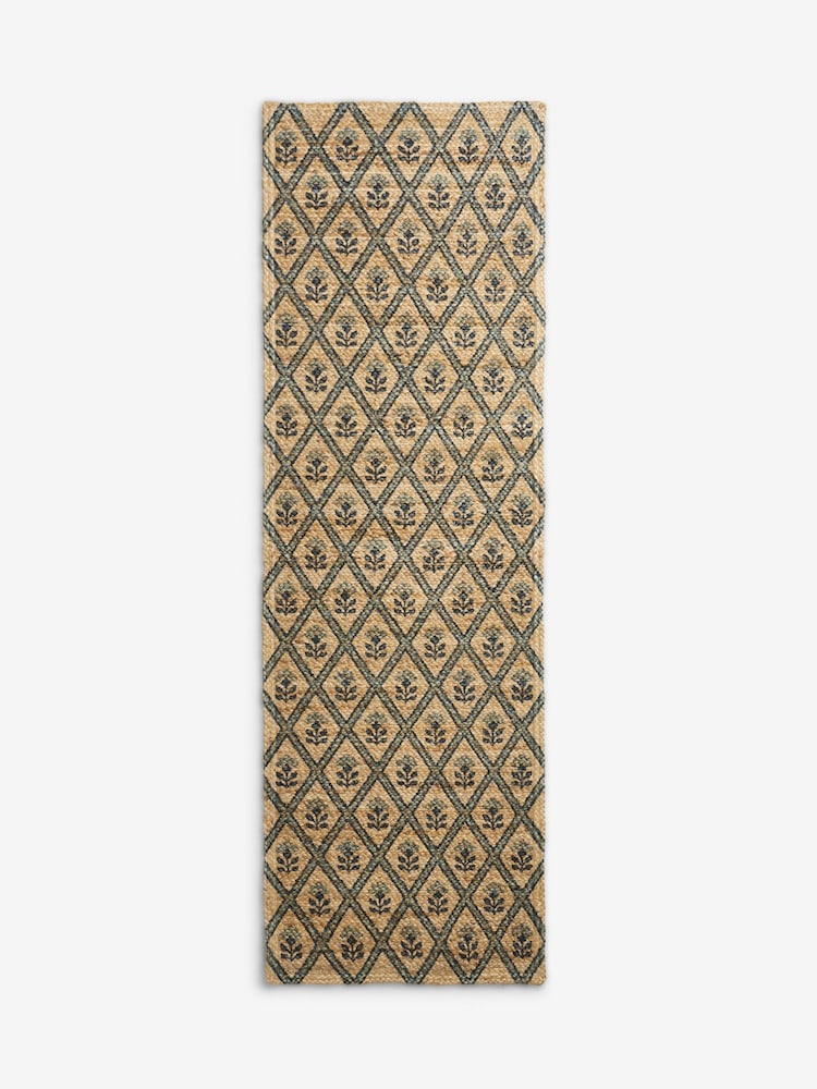 Natural Floral Printed Jute Doormat - Image 9 of 10