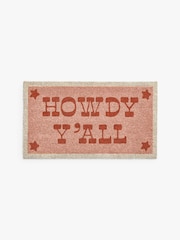 Natural Howdy Slogan Coir Doormats - Image 2 of 4