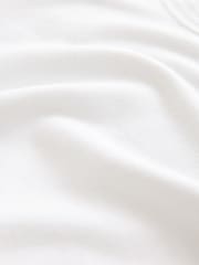 White Ecru Short Sleeve Crew Neck T-Shirt With Frill Edge Detail - Image 6 of 6