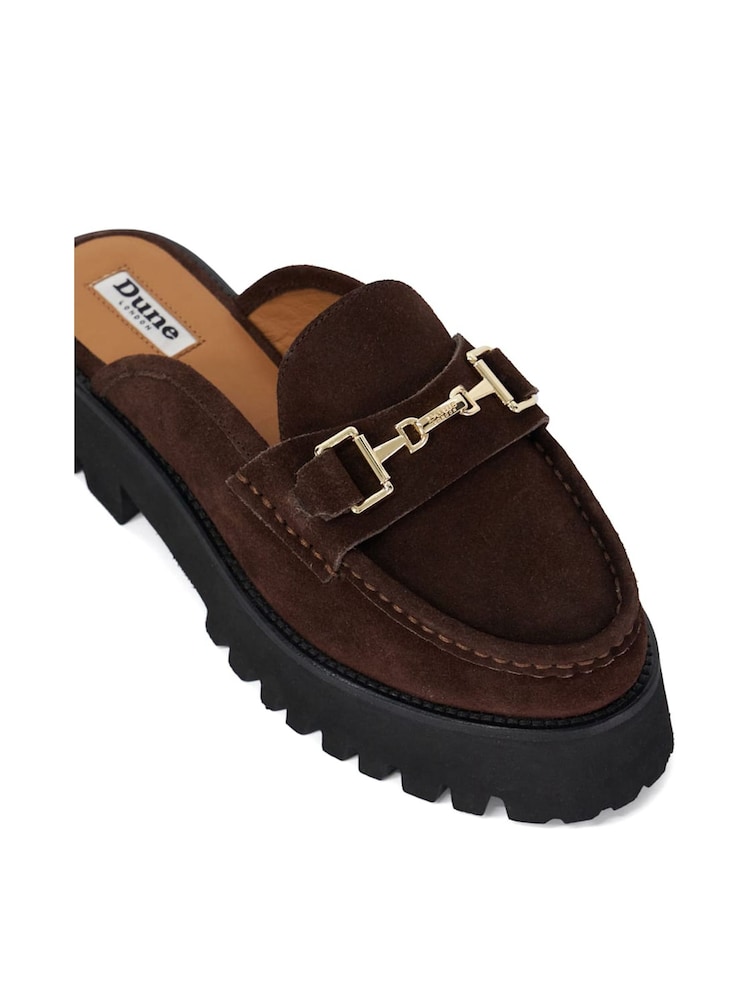 rjava - Dune London Gridlock Branded čevlji brez hrbta - Slika 5 iz 5