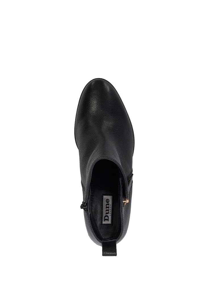 Dune London Black Regular Fit Paicing Side Zip Ankle Boots - Image 5 of 6