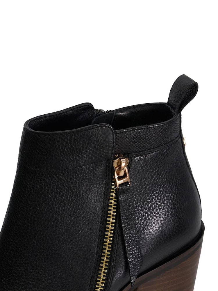 Dune London Black Regular Fit Paicing Side Zip Ankle Boots - Image 6 of 6