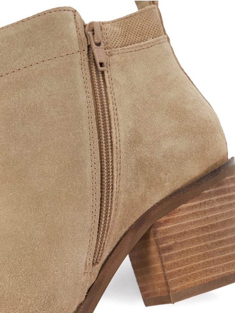 Dune London Brown Regular Fit Paicing Side Zip Ankle Boots - Image 6 of 6