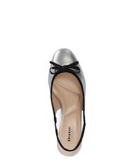 Dune London Silver Classy Slingback with Front Bow - Image 5 of 6