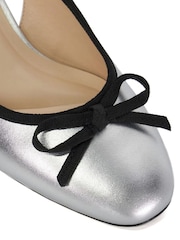 Dune London Silver Classy Slingback with Front Bow - Image 6 of 6