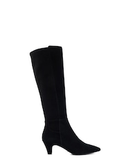 Dune London Black Sera Comfort Kitten Heel Boots - Image 2 of 6