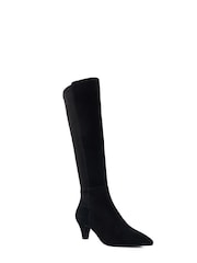 Dune London Black Sera Comfort Kitten Heel Boots - Image 3 of 6