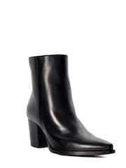Dune London Black Paxten Smart Western Ankle Boots - Image 3 of 6