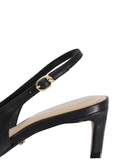 Dune London Black Celinna Set Back Kitten Slingback Shoes - Image 6 of 6