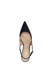 Dune London Blue Celinna Set Back Kitten Slingback Shoes - Image 5 of 6